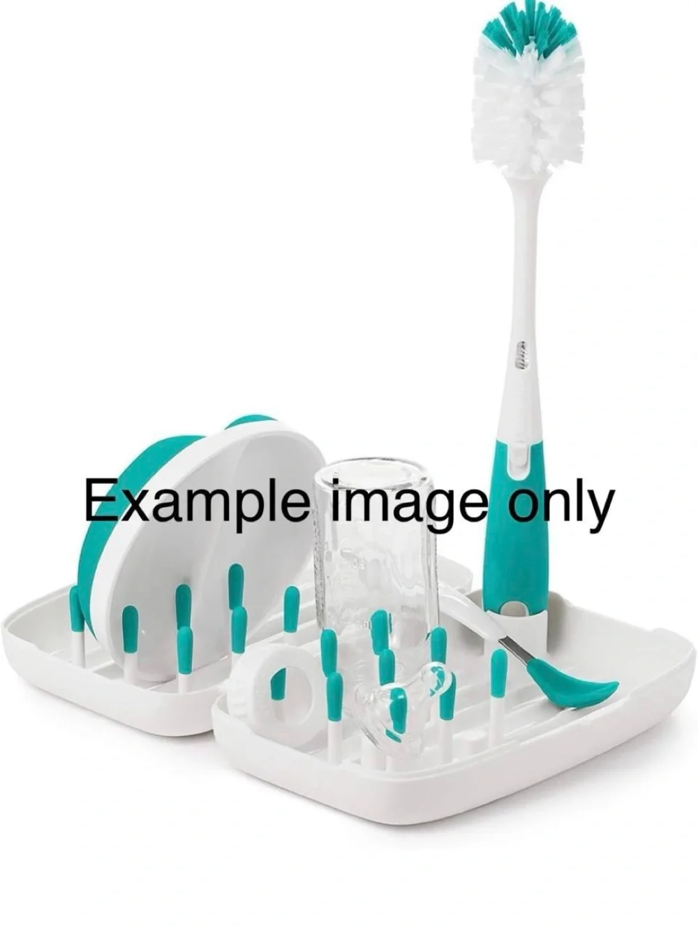 OXO bottle and small dishes Travel Case with Brush Holder